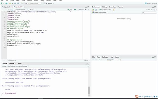 社会网络bipartite network(aks two-mode network)数据导入