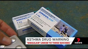 The medicines regulator is considering a warning label for an asthma drug commonly prescribed to children and linked to at least three suicides in Australia. Singulair is considered an effective tablet-form treatment, but can cause severe psychiatric side effects. 7NEWS at 6pm. More local news: 7news.com.au/news/sydney #7NEWS | 7NEWS Sydney