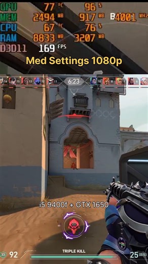 #Valorant Performance On i5 9400f + GTX 1650