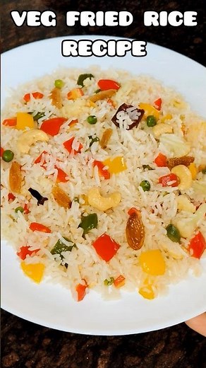 Veg Fried Rice Recipe | Easy Restaurant Style Fried Rice in 10 Minutes 🍚🔥#food #rice #veg #recipe