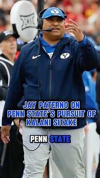 Jay Paterno on Penn State Pursuing Kalani Sitake | KSL Sports #shorts