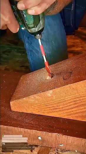 Wood Drilling Process | Precision Hole Making with Electric Drill and Paddle Bit