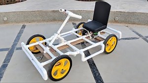 How to Make a Go kart / Electric car using PVC pipe at Home