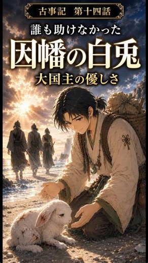 【古事記 第十四話】因幡の白兎 #古事記#神話 #ショート動画