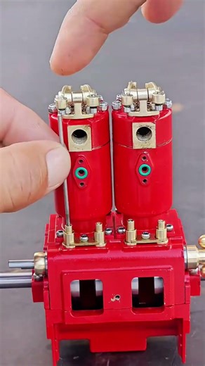 Watch a Tiny 2-Cylinder Engine Come Together! 🔥#TinyEngine#MiniEngine#EngineAssembly