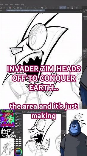 When Invader Zim get to earth he stealthily sets up his home base.😂