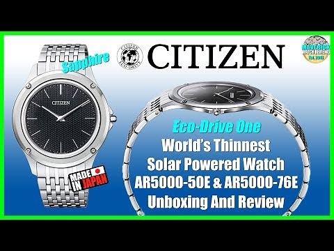 World's Thinnest Solar Powered Watch! | Citizen Eco-Drive One AR5000-50E Unbox & Review