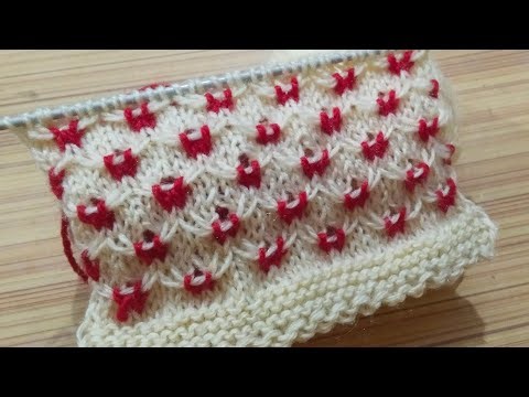 Two' colour knitting pattern for ladies cardigan baby sweater design....