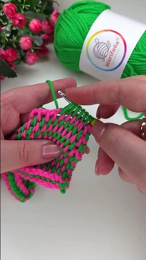 Simple crochet tunisian stitch 💖