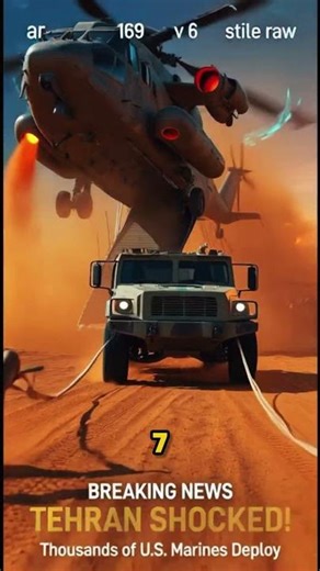 "TEHRAN ALERT! Thousands of Marines via CH-53".