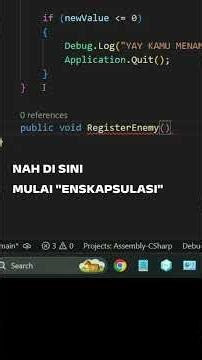 enskapsulasi & singleton dalam unity #unitytutorial #unity3d #tutorial #coding #programming #gamedev