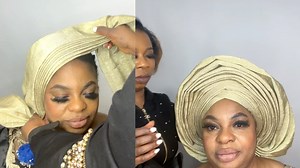 9.5K views · 595 reactions | How to tie bride Gele Headtie Headwrap tutorial | Deg Beauty | Facebook