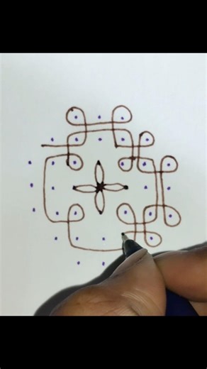 Easy 6*3*3 dots muggu | step-step tutorial|‎⁨‎⁨@ARTofdots-AARAMBHAM #dailymuggulu#rangoli #kolam