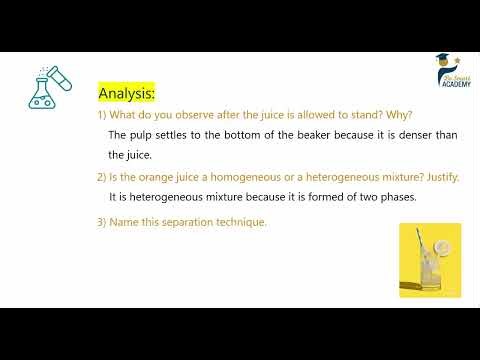 Chemistry (Grade 7): Chapter 2 Separation Techniques Decantation & Centrifuging Video 1