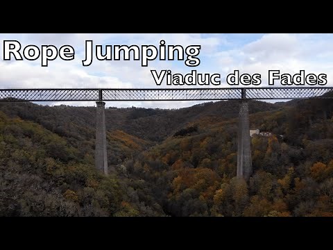 Saut pendulaire au Viaduc des Fades ( Rope Jumping - Auvergne - Monument - Barrage - Jump - 2020 )