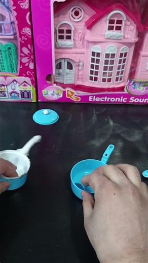 Satisfying with Unboxing & Blue Miniature Barbie Kitchen Set Video | ASMR Cute Kitchen Set