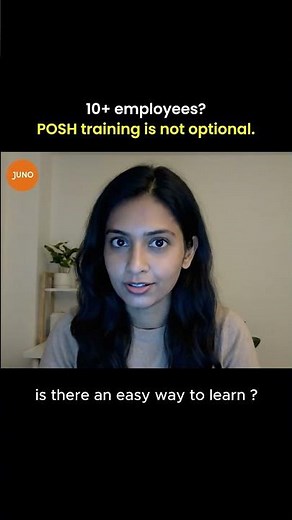 POSH (Prevention of Sexual Harassment at Workplace)Compliance Training with Juno