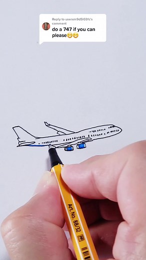 Easy Boeing 747 Airplane Drawing Tutorial for Beginners