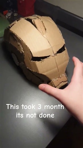 making the iron man helmet out of cardboard