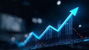 A Dynamic Visualization of Financial Growth: An Ascending Graph Illustrating Market Trends and Positive Performance Metrics in a Digital Environment | Premium Stock Video Footage