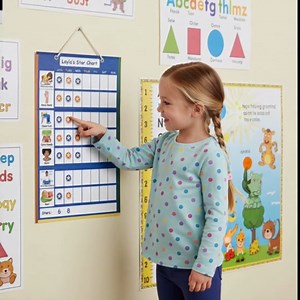 SchKIDules Magnetic Visual Schedule & Progress Chart for School; 2-Sided 18” Folding Board Plus 141 Magnets for Daily Routines, Positive Behavioral Supports, Special Ed, Preschool, ADHD & Autism