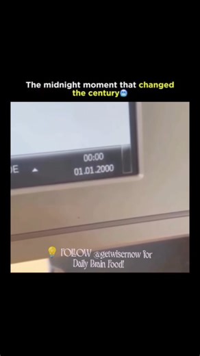 Get Wiser Now | Science • History • Nature Facts 🌍 on Instagram: "Y2K: The midnight moment that changed the world (and didn’t break it!) Do you remember where you were when the clocks struck 00:00 on January 1, 2000? 🗓️ The fear of the Y2K Bug was real! Computer programmers spent billions fixing a simple date formatting problem, making sure that when the clock rolled over from '99 to '00, the world’s computers didn't crash. They were preparing for a new millennium—and a whole new century—all a