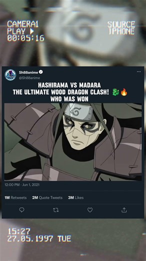 Hashirama vs Madara:The Ultimate Wood Dragon Clash! #nobatidao #flipbook #firtana