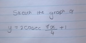 Sketch the graph of y = 2 \operatorname { cosec } \frac { \pi x... | Filo