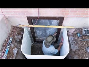 Installing an Egress Window Well with Interior Flanges
