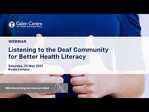 [Webinar] Listening To The Deaf Community For Better Health Literacy