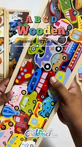 Learning made fun! The ABCD Wooden Learning toys are the perfect way for your little one to explore the alphabet, develop essential skills, and have a blast while doing it! #chalkpencil #montessoritoys #educationaltoys #learningthroughplay | chalkpencil.com