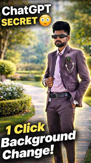 ChatGPT se 1 Click Background Change 😱 | Viral Editing Trick 🔥#chatgpt