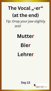 Day 13: The truth about the German "R"