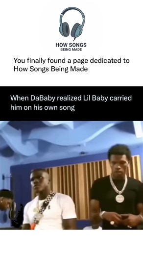 how songs being made on Instagram: "DaBaby and Lil Baby recorded “Baby” during studio sessions leading into Quality Control’s 2020 run. Their vocals were delivered with sharp cadence, breath control, and confident projection. Each artist relied on natural tone and timing, trading verses efficiently while keeping performances clean, aggressive, and focused without heavy autotune shaping. Released in 2020, Baby performed strongly on streaming platforms and charts, becoming a notable collaboration 
