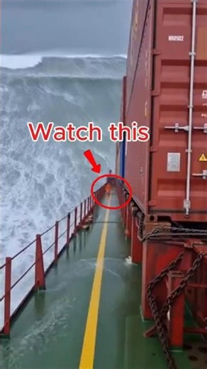 Crew Member Films Massive Container Ship Fighting a Violent Ocean Storm!