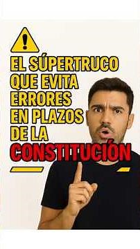⚠️ SÚPERTRUCO que evita ERRORES | CONSTITUCIÓN