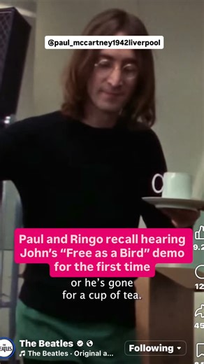 @paul_mccartney1942liverpool on Instagram: "The Beatles’ “Free as a Bird” was originally written and recorded in 1977 as a home demo by John Lennon. In 1995, 25 years after their break-up and 15 years after Lennon’s murder, his then surviving bandmates Paul McCartney, George Harrison and Ringo Starr released a studio version incorporating the demo. McCartney asked Lennon’s widow, Yoko Ono, for unreleased material by Lennon to which the three remaining ex-Beatles could contribute. “Free as a Bird