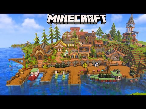 I built a Town for Automatic Farms in Minecraft