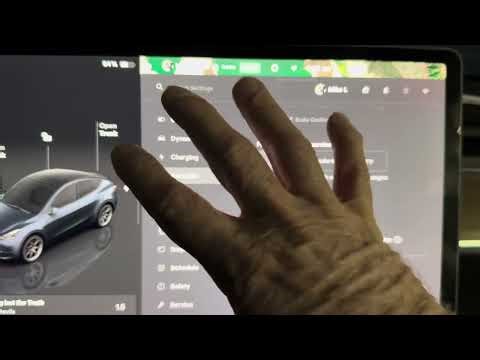 How to enable fsd from the cars option screen on a Tesla with full screen overview.