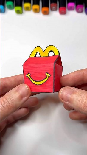 DIY Miniature McDonald’s Happy Meal | Paper Craft Ideas #shorts #papercraft