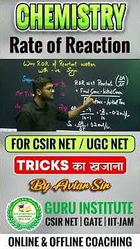 Rate of Reaction Explained | Chemical Kinetics Concept | CSIR NET / GATE / IIT JAM