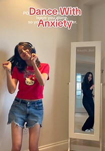 Anxiety pulled up… so we just dancing now.💃🏻🤓 #A#AnxietyDanceD#DoechiiV#VibingWithAnxietyM#MentalHealthCheckR#RelatableReelsT#TiktokTrendWhateverMood #kaushibell #kaushibellvideo #anxietysquad