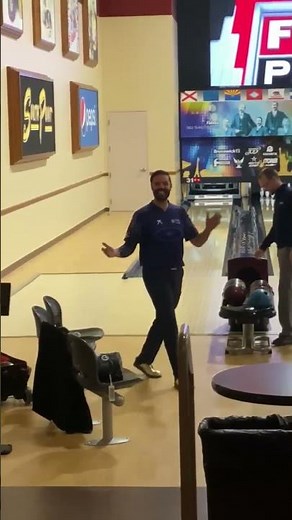 Jason Belmonte bowling from the approach with plastic Belmo Spare ball