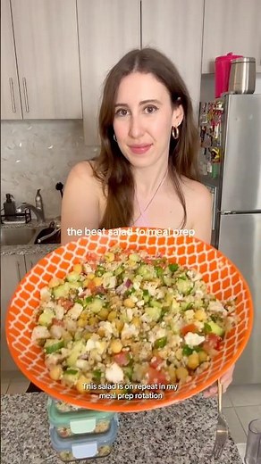 Easy High Protein Meal Prep Mediterranean Quinoa Salad