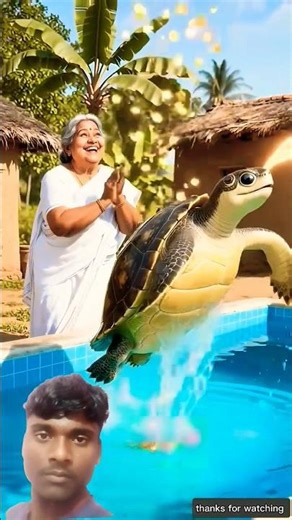 Grandma saves cute turtle from the butcher 😭 #ai​ #turtle​ #save​