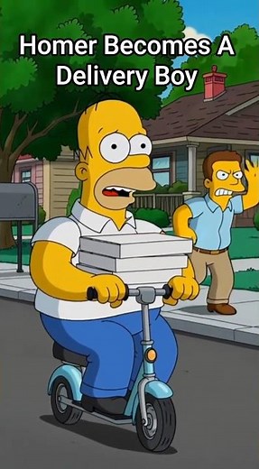 Homer Simpson Food Delivery Disaster: Eats Customer's Food! 😂 Funny Simpsons