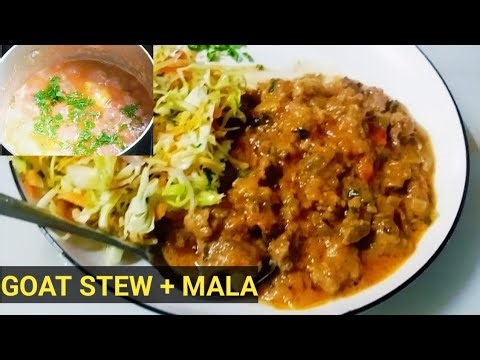 I Cooked Goat Meat Stew with Fermented Milk (Mala) 😋