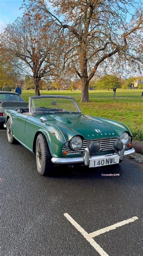 (1962) Triumph TR4 is a classic British Sports Car known for its modern body styling by Giovanni Michelotti and an enlarged engine compared to its predecessor, the TR3. #triumph #classiccar #sportscar | Car Spotter DM8