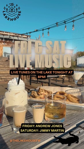 Weekend Plans? We've got you! Live music at The LakeHouse this Friday & Saturday at 8pm. Come hang out with The LakeHouse crew.🎤🎸🌤️ 📍Harbor One Marina on Eagle Mountain Lake Open 11am–Midnight | Kitchen closes at 10 📞 817-386-3156 | thelakehousefw.com | The Lakehouse