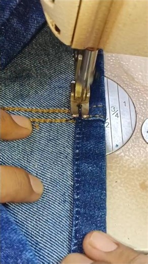 Sewing hacks | jeans hem #shorts